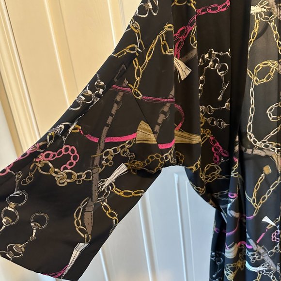 Cardigan black with chain detail - Picture 3 of 5